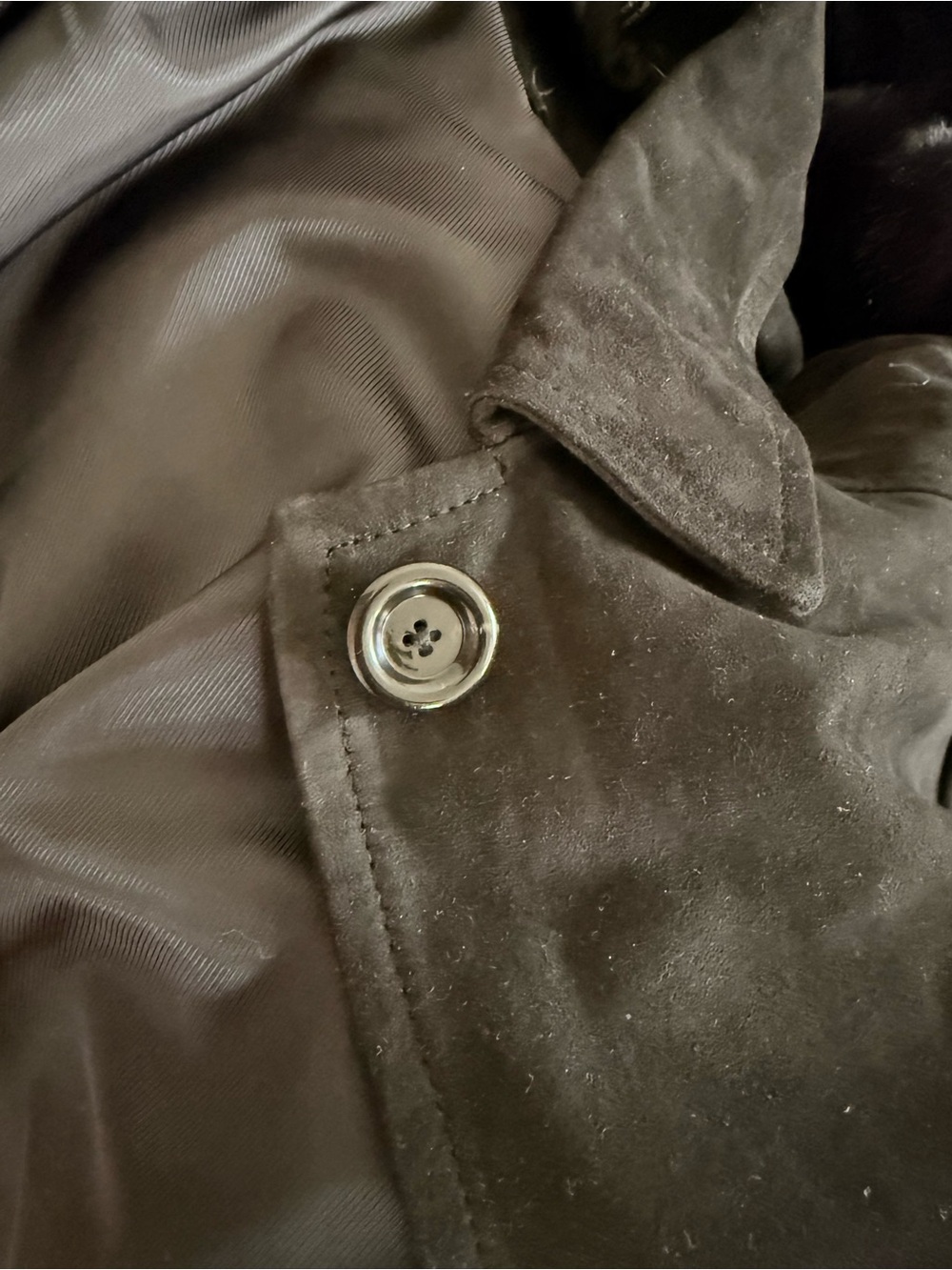 NEW! Bod & Christensen - Suede Button-Front Jacket - Black - Size M - Picture 9 of 11